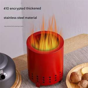 <span class=keywords><strong>Estufa</strong></span> de leña multifuncional de acero inoxidable portátil <span class=keywords><strong>pequeña</strong></span> barbacoa al aire libre Camping fogata para calefacción del hogar Venta caliente - Product Image 4