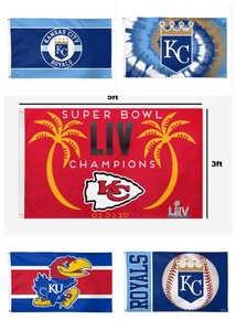 <strong>Kansas</strong> City Chiefs Custom Digital Print High Quality Polyester Flag Suitable for <strong>Kansas</strong> City Basketball and Football Team Flags - Product Image 5