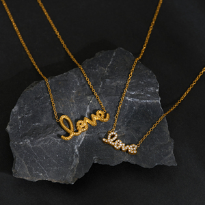 NUEVO <span class=keywords><strong>COLLAR</strong></span> CON LETRA <span class=keywords><strong>DE</strong></span> CIRCONITA CON FORMA <span class=keywords><strong>DE</strong></span> COPA <span class=keywords><strong>DE</strong></span> <span class=keywords><strong>NIEVE</strong></span> ESTILO BOHO LOVE 2025 Dazan, Chapado en Oro <span class=keywords><strong>de</strong></span> 18k, Acero Inoxidable Antideslustre, JOYERÍA PARA EL DÍA <span class=keywords><strong>DE</strong></span> SAN VALENTÍN - Product Image 3