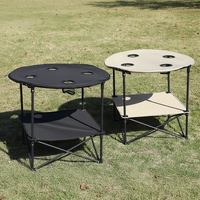 Table pliante portable de loisirs en plein air, en aluminium, avec sac extérieur imperméable en Oxford, ensemble de table et chaises avec quatre porte-gobelets, meubles de plage