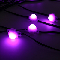 Lumière au sol RGB permanente en gros, 30 mm, 25 pieds, 50 pieds, 75 pieds, étanche, lampe de sol à énergie, lumière LED pixel pour la décoration de sentiers