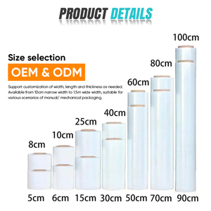 <span class=keywords><strong>Film</strong></span> étirable de qualité industrielle, transparent, en LLDPE, pour systèmes d'emballage automatique de palettes, ligne de production à haute vitesse - Product Image 5