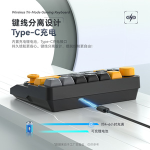 Three-Mode RGB <strong>Wireless</strong> Mechanical Gaming <strong>Keyboard</strong> with Hot-Swappable Macros Minimum Order <strong>Computer</strong> Accessories - Product Image 1