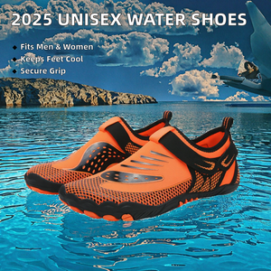 รองเท้าเดินป่าลำลองสำหรับกิจกรรมกลางแจ้ง ไซส์ใหญ่ ปี 2025 สำหรับผู้ชายและผู้หญิง เหมาะสำหรับเดินชายหาด ลุยน้ำ สระว่ายน้ำ กันลื่น ระบายอากาศได้ดี ทำจากผ้าตาข่าย - Product Image 2