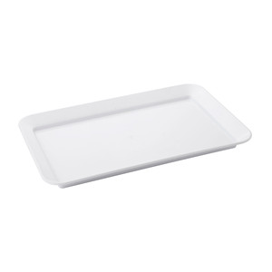 Plateau en plastique Giganplast, rectangulaire, en plastique Bianca X Alimenti, 46 x 30 cm, pour la restauration, les hôtels, les fournitures en gros - Product Image 1