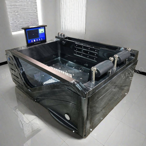 Système de massage pour 2 personnes, bain à remous en acrylique, spa intérieur, <span class=keywords><strong>jacuzzi</strong></span> rectangulaire, baignoire de luxe avec cascade - Product Image 2