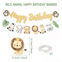 Nicro Nouvelles Bannières en Papier Thème Sirène, Animaux de la Jungle et Papillons pour Baby Shower et Fête d'Anniversaire Enfants