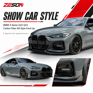 Divisor Delantero Estilo AD de Fibra de Carbono Seca ZESON para <span class=keywords><strong>BMW</strong></span> Serie 4 G22 G23 M440i 430i Coupé 2021+ - Product Image 6