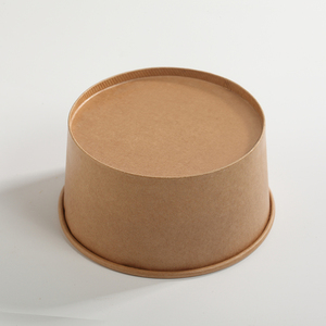 Bol en papier kraft jetable résistant à la chaleur pour porridge chaud, forme ronde, pour <span class=keywords><strong>livraison</strong></span> de restauration rapide - Product Image 3