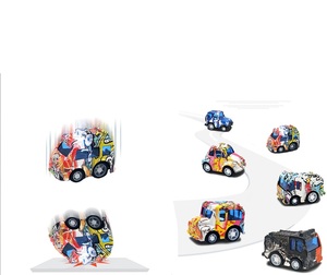 12pc/présentoir en boîte 48 pièces/carton à collectionner graffiti alliage retirer mini voiture jouets <span class=keywords><strong>pour</strong></span> enfants de 3 ans et plus - Product Image 3