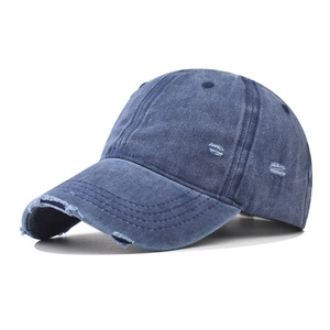 Gorra de Béisbol de 5 Paneles, Estilo Coreano, Color Sólido, Desgastada y Rasgada, Unisex, para Primavera/Verano, Moderna y Versátil - Product Image 4
