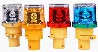 Lampe de sécurité routière à énergie solaire en gros IP66 haute visibilité 4 LED voyant d'avertissement solaire extérieur