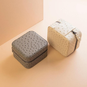 Caja de Reloj de Lujo Personalizada para Parejas, con Cierre, Organizador, Estilo <span class=keywords><strong>Flip</strong></span>, en Cuero Sintético de Avestruz, para Regalo - Product Image 4