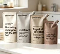 Sachet d'emballage en plastique imprimé sur mesure avec bec verseur pour crème pour les mains et savon liquide