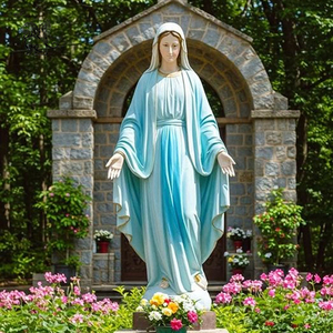 Estatuas Religiosas <span class=keywords><strong>Grandes</strong></span> <span class=keywords><strong>para</strong></span> Exteriores de Tamaño Personalizado, Escultura de la Virgen María en Mármol <span class=keywords><strong>para</strong></span> Jardín de Iglesia - Product Image 4