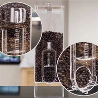 Distributeur de café en grains et de bonbons en acrylique haute transparence pour usage commercial, montage facile, design moderne autoportant