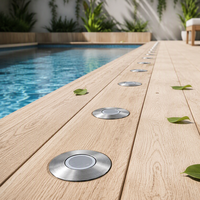 Lumière d'ambiance extérieure à LED basse tension en acier inoxydable 304 316, à changement de couleur, pour terrasse, DC12V IP67 SC-F108A