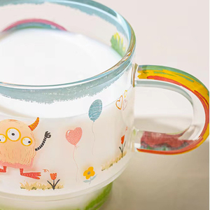Schönes Design Glas becher Stapelbare Glas Kaffeetasse Boro silikat beheizte Glas becher für Kaffee Tee <span class=keywords><strong>Milch</strong></span> - Product Image 5