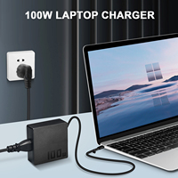 Adaptateur secteur USB-C 100W pour ordinateur portable et de bureau, 5V 9V 15V 20V 3A, chargeur universel pour HP, Dell, Lenovo, Macbook, Samsung