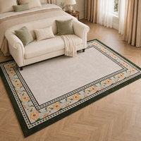 Tapis tufté à la main de qualité supérieure, style traditionnel, motif floral, à poils coupés, sur mesure, pour salon et projets hôteliers