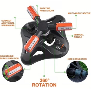 Arroseur de jardin, arroseur d'herbe, arroseur automatique rotatif à 360 degrés, arroseur de tuyau d'arrosage de jardin, dispositif d'irrigation - Product Image 5