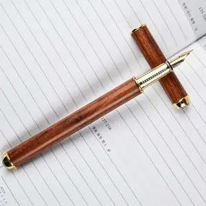 GemFully pen Wholesale Supplier luxury black Wood pen Custom Fountain pen with logo