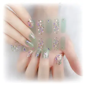 3D Diamond Nail Wraps Water Proof Shiny Rhinestones Personal DIY Salons Wholesale Price Cheap Manicure Semi Cured Gel Wrap