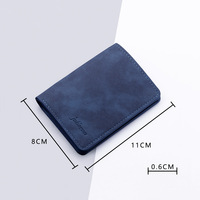 Tas Kartu untuk Pria Dompet Mini Ultra Tipis Penutup Kulit Surat Izin Mengemudi Multifungsi Penutup Kartu ID dengan Banyak Slot Kartu