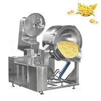 Machine industrielle à pop-corn en forme de champignon à chauffage au gaz, production continue de caramel