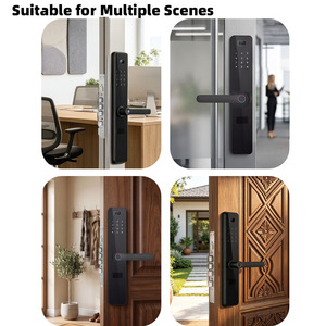 Serrure intelligente Bluelock Tuya AI <span class=keywords><strong>WiFi</strong></span> avec reconnaissance faciale, empreinte digitale, <span class=keywords><strong>code</strong></span> clé, déverrouillage, en alliage d'aluminium, serrure numérique pour usage commercial et résidentiel - Product Image 5