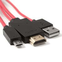 Magelei OEM personnalisé Micro USB 5 broches/11 broches vers HDMI HDTV USB2.0 câble adaptateur téléphone vers HDTV avec Micro USB pour téléphones Android