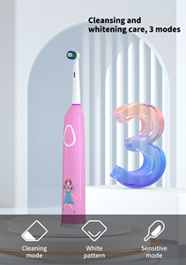 แปรงสีฟันไฟฟ้าสำหรับเด็กแบบปรับแต่งได้ กันน้ำ IPX7 ชาร์จซ้ำได้ ขนแปรงนุ่ม <span class=keywords><strong>3</strong></span> โหมด พร้อมตัวตั้งเวลา 2 นาที - Product Image 3