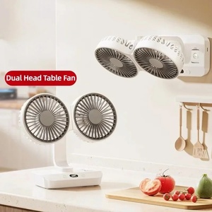 Smart Home Products New Desktop Double <b>Head</b> <b>Fan</b> Wind Fast Cooling Digital Display Large Capacity Household Shaking <b>Head</b> Fa - Product Image 4