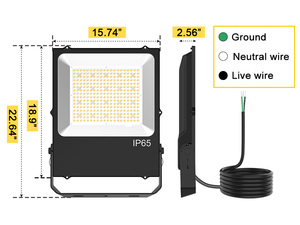 Projecteur LED extérieur 240W 300W en gros, IP65 6000K, en aluminium, certifié ETL CE, avec verre trempé, pour éclairage de terrains de sport - Product Image 5