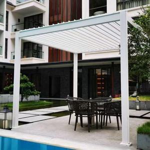 Pergola bioclimatique motorisée en aluminium sur mesure 5x4 4x3 6x4 <span class=keywords><strong>6x3</strong></span> 3x3 3x4 6x4m 3x6m 4x3m, thermolaquée, étanche - Product Image 1