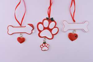 الراتنج عيد الميلاد شنقا الكلب العظام والكفوف الديكور الحلي لعطلة عيد الميلاد - Product Image 6