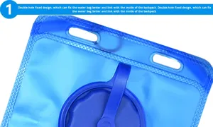 Bolsa de Agua Deportiva <span class=keywords><strong>Plegable</strong></span> de 2L, Ligera, <span class=keywords><strong>Impermeable</strong></span>, de EVA, para Ciclismo, Montañismo y Deportes al Aire Libre - Product Image 2