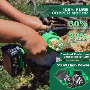 Tronçonneuse électrique sans fil à batterie lithium-ion efficace, coupe de précision des arbres, deux batteries - Product Image 5