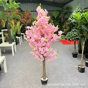 Mydays Dekorasi Bunga Sakura sutra, hiasan rumah untuk pernikahan, taman, kantor, simulasi kecil pohon bunga sakura
