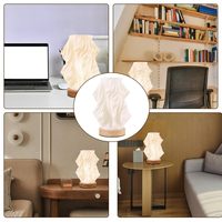Lampe de table design nordique postmoderne 3D avec base E14/E26 pour la décoration intérieure, la chambre, le bureau, l'exposition et la salle d'art, alimentation ca/cc