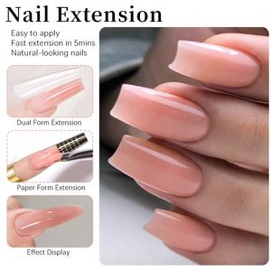 चीनी 150 जी एक्सटेंशन फ्रेंच ऐक्रेलिक जेल सोक को उव के नेतृत्व वाली छलावरण रंग शिमर जेली नग्न हार्ड जेल नाखून बिल्डर - Product Image 3