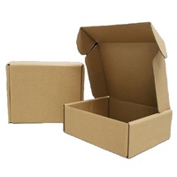 Boîte d'expédition en carton ondulé en papier kraft brun biodégradable, emballage prêt à l'emploi pour envoi postal