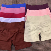 Shorts de Yoga Sin Costuras de Secado Rápido y Cintura Alta para Mujer, Pantalones de Fitness Levanta Glúteos para Entrenamiento