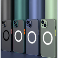 Coque de téléphone portable magnétique antichoc mate de luxe en PC pour iPhone 17 16 15 14 13 12 11 Pro Max XR XS 7 8 Plus SE20