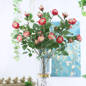 Vente en gros de roses royales à <span class=keywords><strong>6</strong></span> têtes à longue tige artificielles pour la fête des mères, pour l'obtention du diplôme de mariage - Product Image 4