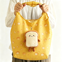 Sac à dos en peluche écologique personnalisé avec animal en peluche, pliable, grande capacité de rangement, réutilisable