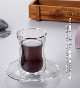 Juego de vasos de cristal árabes turcos modernos hechos a mano resistentes al calor para café y té negro para uso doméstico en el café de la empresa - Product Image 3