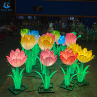 Lanterne de festival en plein air ZiGong FL-47 Nouveau design Lanterne de plantes colorées en corail de Noël