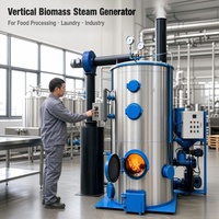 Nouvelle chaudière industrielle verticale à biomasse Henan VeKing 1,2 T/h, générateur de vapeur automatique à pellets, basse pression, à tubes de fumée, garantie 3 ans
