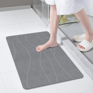 High Quality Printed Bathroom Rug <b>Set</b> Luxury Non-Slip <b>Bath</b> Mat with Waterproof and Striped Pattern for Fancy Floors Bathrooms - Product Image 1